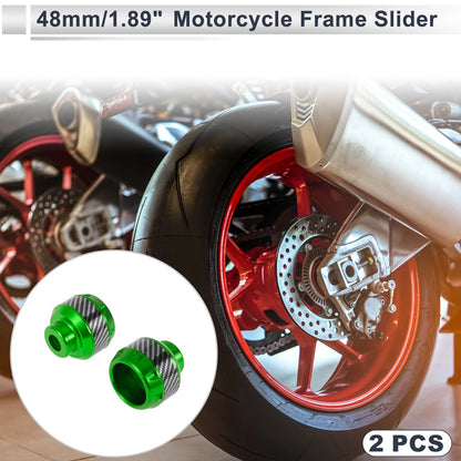 2 x 14mm Aluminum Alloy Carbon Fiber Motorcycle Slider Frame for Make Model