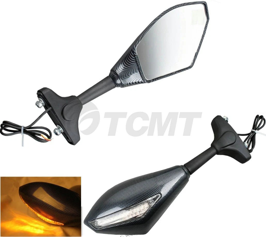 LED Turn Signal Mirrors for Kawasaki Ninja ZX-6R ZX-10R (2004 - 2011)