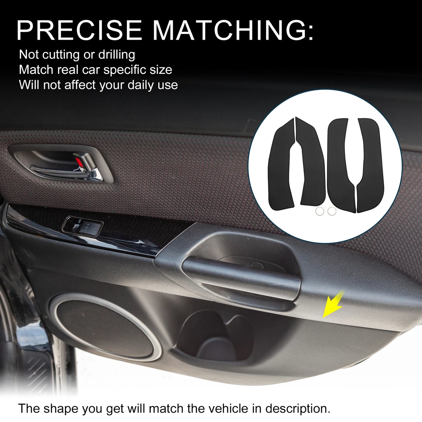 Car Door Leather Anti Kick Pad Sticker for BMW 6 Series Gran Turismo (2018-2023)
