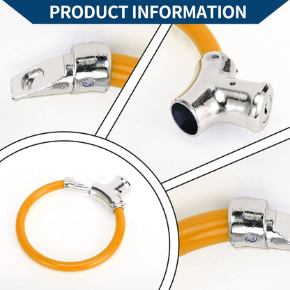 Portable 42cm Anti-Theft Bicycle Lock Mini Ring for Bike - Orange