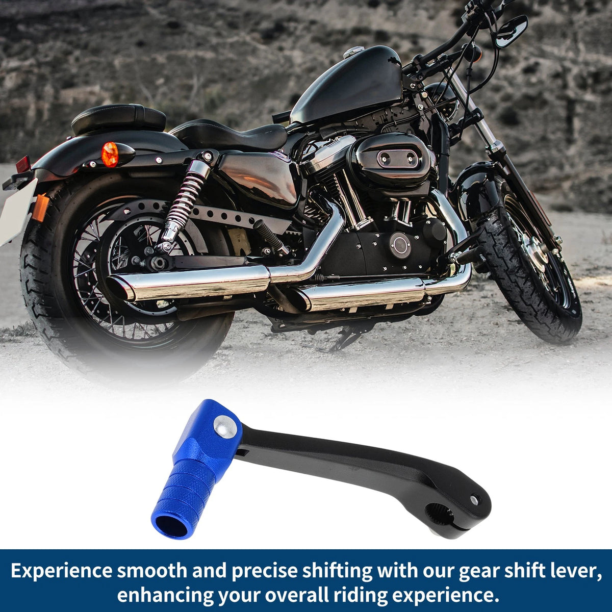 Folding Motorcycle Gear Shifter Lever for Honda CRF150F (2003-2017) Black/Blue