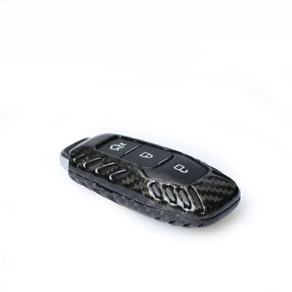 Black Carbon Fiber Key Case Cover for Ford FTA