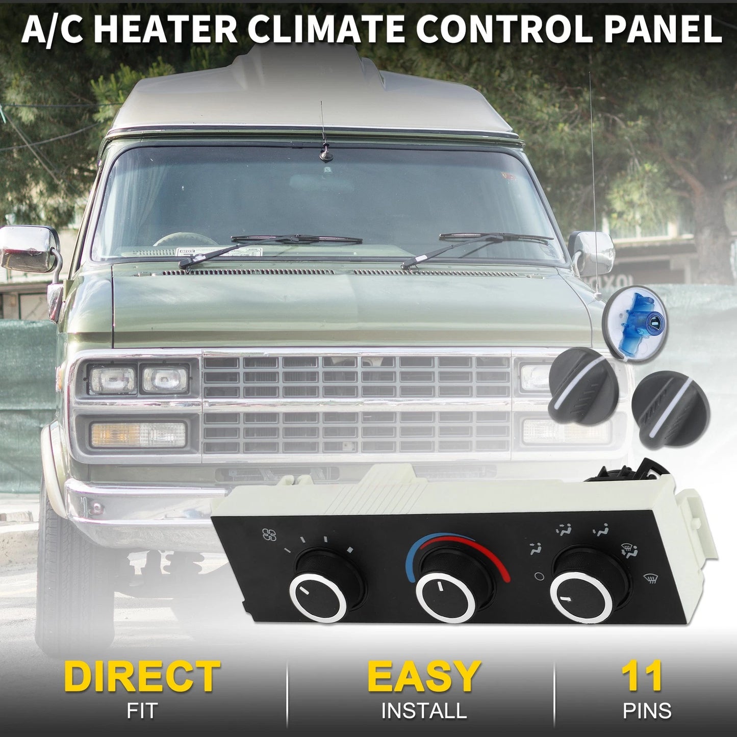 A/C Heater Climate Control Switch 1x for Chevrolet Express 1500