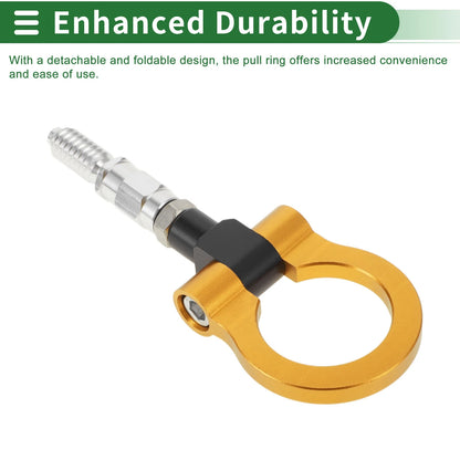 Tow Hook 15.6mm Aluminum Alloy for Ford Focus (1998-2025) Gold Tone