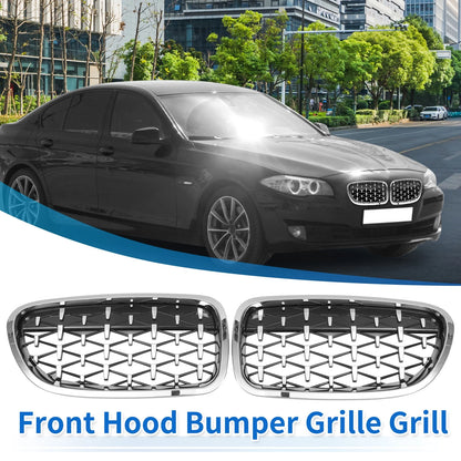 Hood Bumper Grille for BMW 528i 535i 550i xDrive (2011-2016) Pair