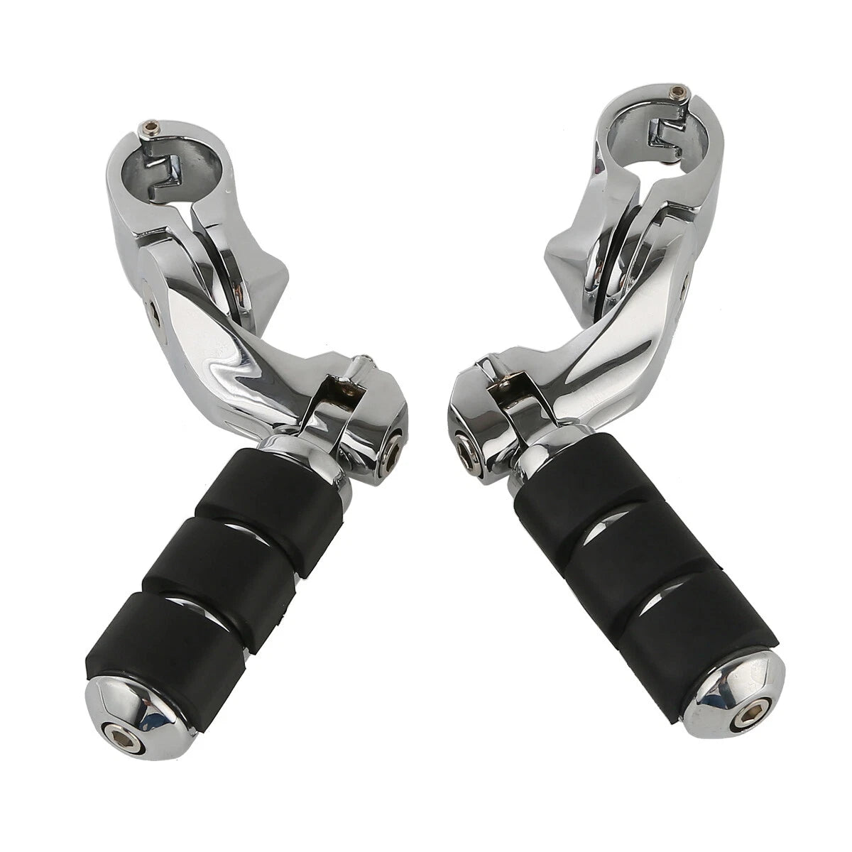 1 1/4" Highway Bar Short Angled Footpegs for Harley Electra Street Glide (2007-2023)