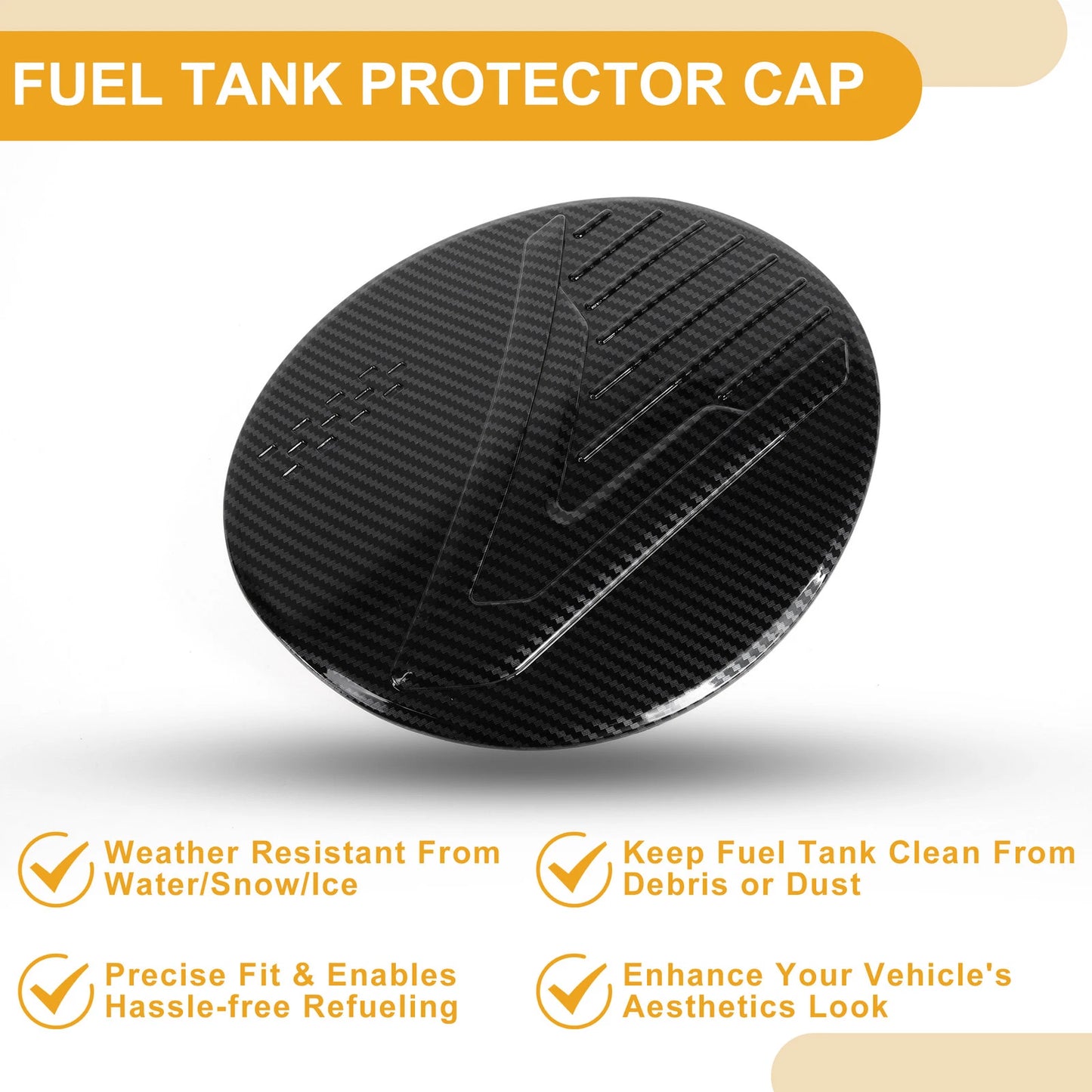 Fuel Tank Door Cap for Subaru Crosstrek (2024-2025) Carbon Fiber Black