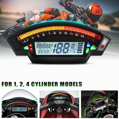 Digital Odometer LCD Speedometer Tachometer for FN (1-6 Speed)
