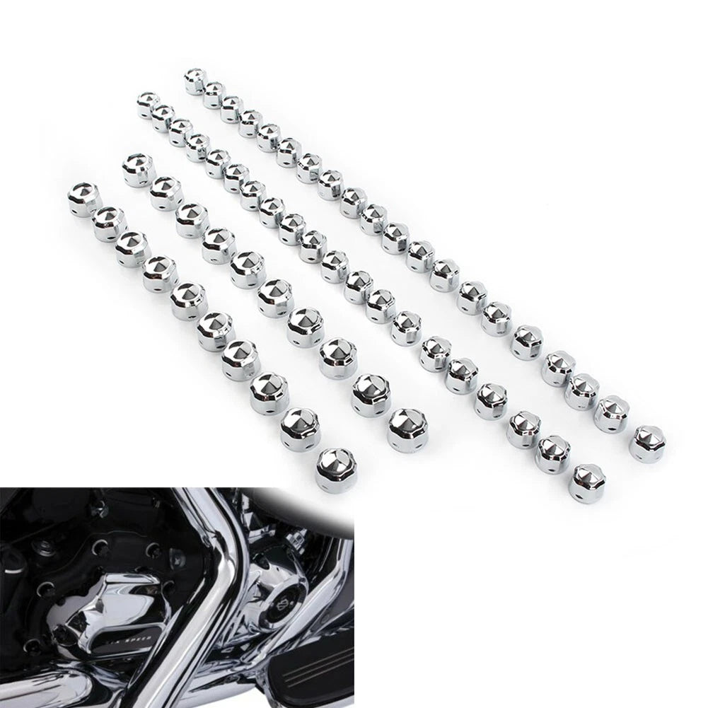 Chrome Engine Bolt Caps Cover for Harley Touring Road Street King Glide Softail