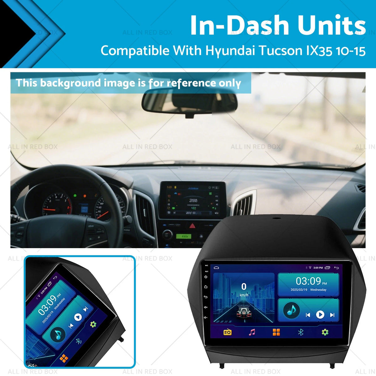 9'' Android 13 Head Unit Stereo CarPlay for Hyundai Tucson IX35 (2010-2015)