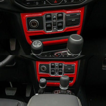 Red Window Control Panel Cover for Jeep Wrangler JL JLU Gladiator JT