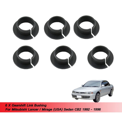 6 x Gearshift Link Bushing for Mitsubishi Lancer Mirage (1992-1996)