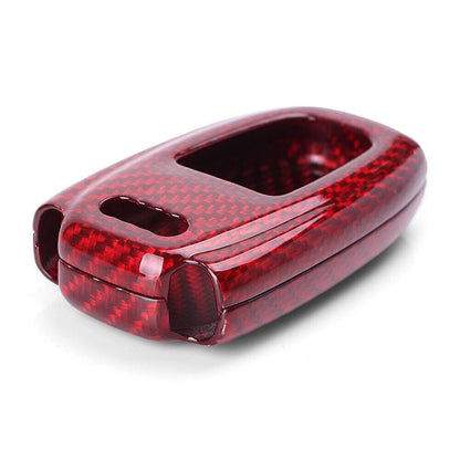 Carbon Fiber Remote Key Fob Cover Case for Audi A3 A4 A5 A6 A7 A8