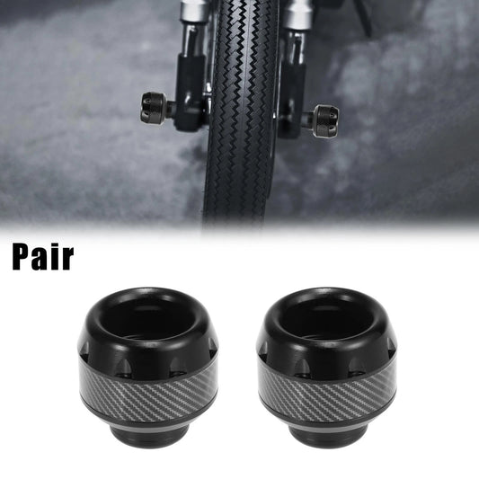 2 x Front Fork Frame Sliders for Motorcycle Black