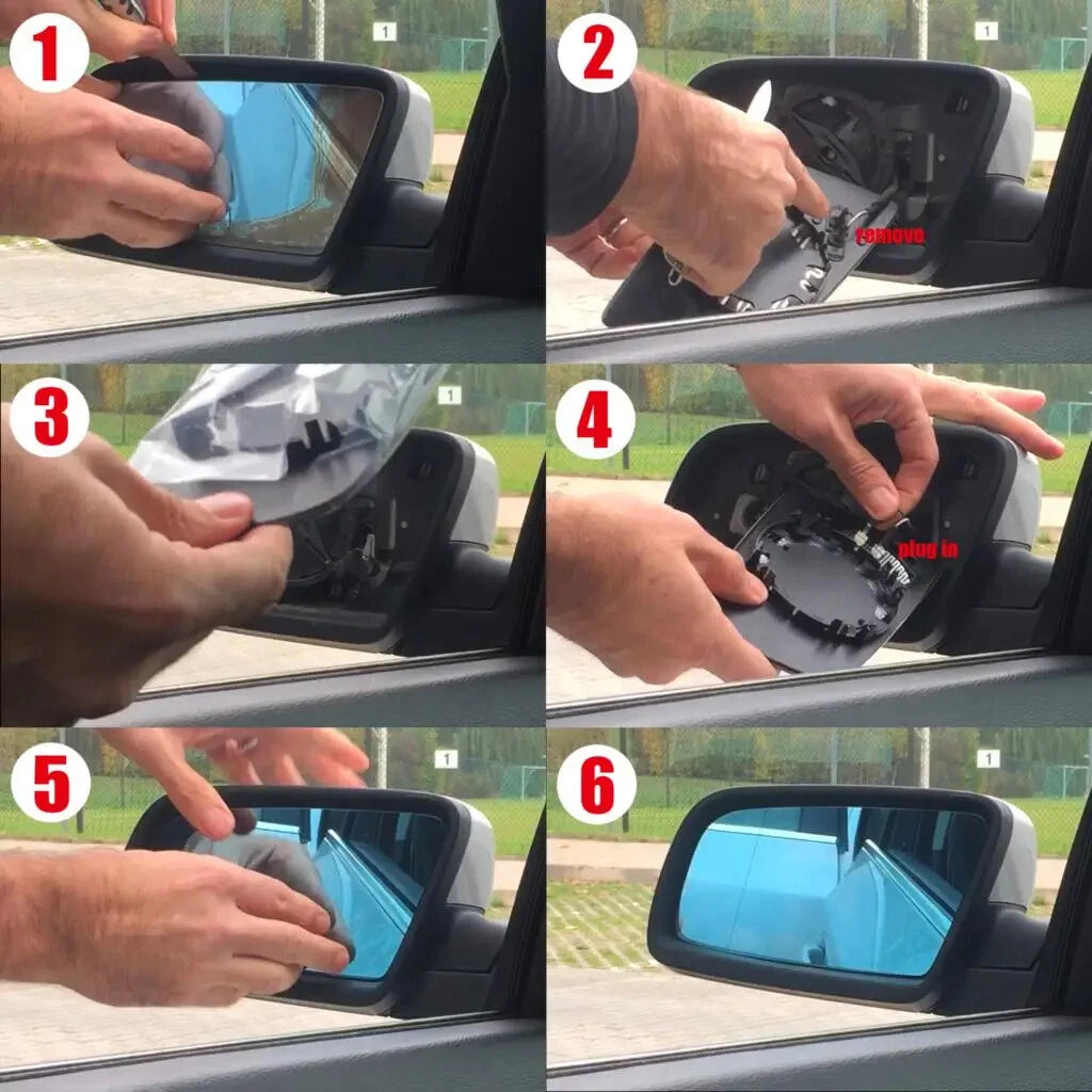 Heated Left & Right Side Mirror Glass for BMW E60 E61 E63 E64 525i 530i 535i