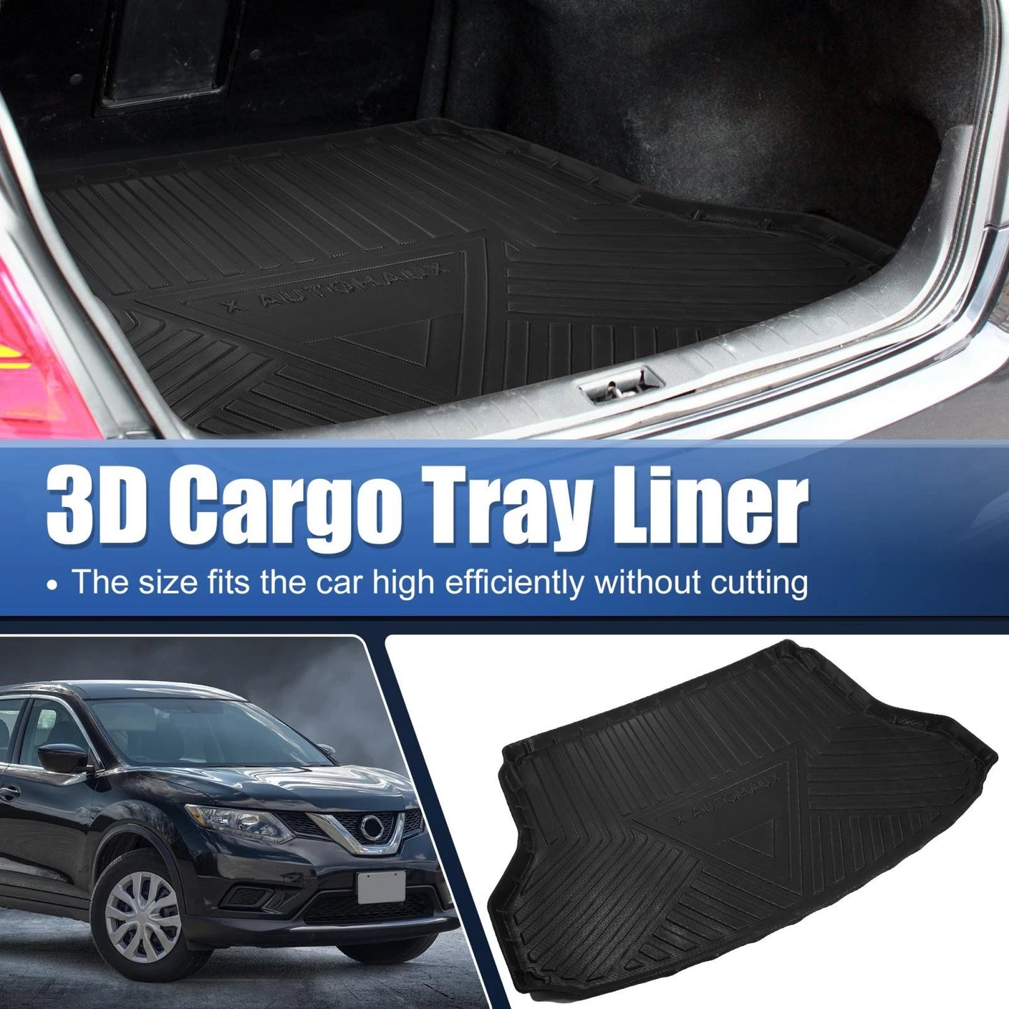 TPE Rear Cargo Liner Trunk Mat for Nissan Rogue (2014-2020)