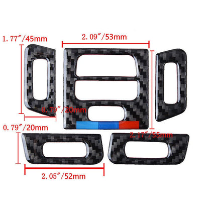 Real Carbon Fiber Air Vent Outlet Cover Trim for BMW 3 Series E90 E92 E93