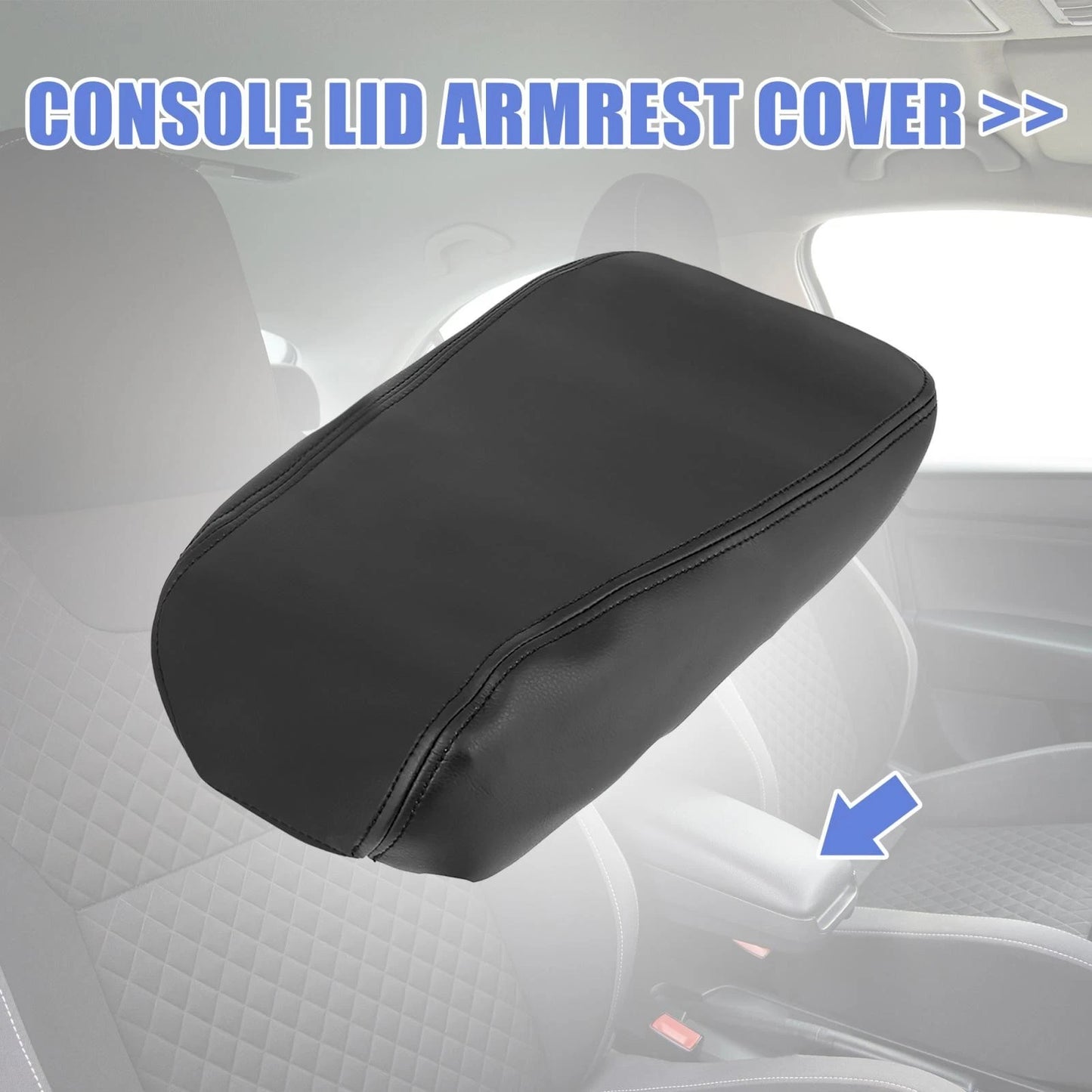 Console Lid Armrest Cover Lid Protector Black for Toyota Avalon (2013–2018)