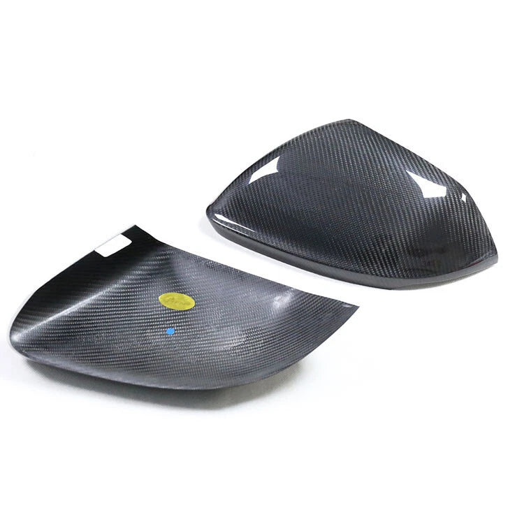 Carbon Fiber Side Door Rearview Mirror Cover Trim For Audi Q8 RSQ8 2020-2022