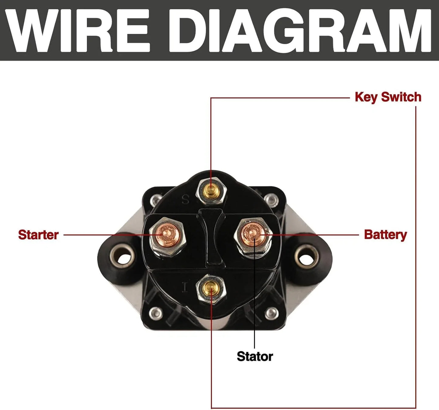 Starter Solenoid Relay for Mercury Outboard 115-250HP Models 2000-2023