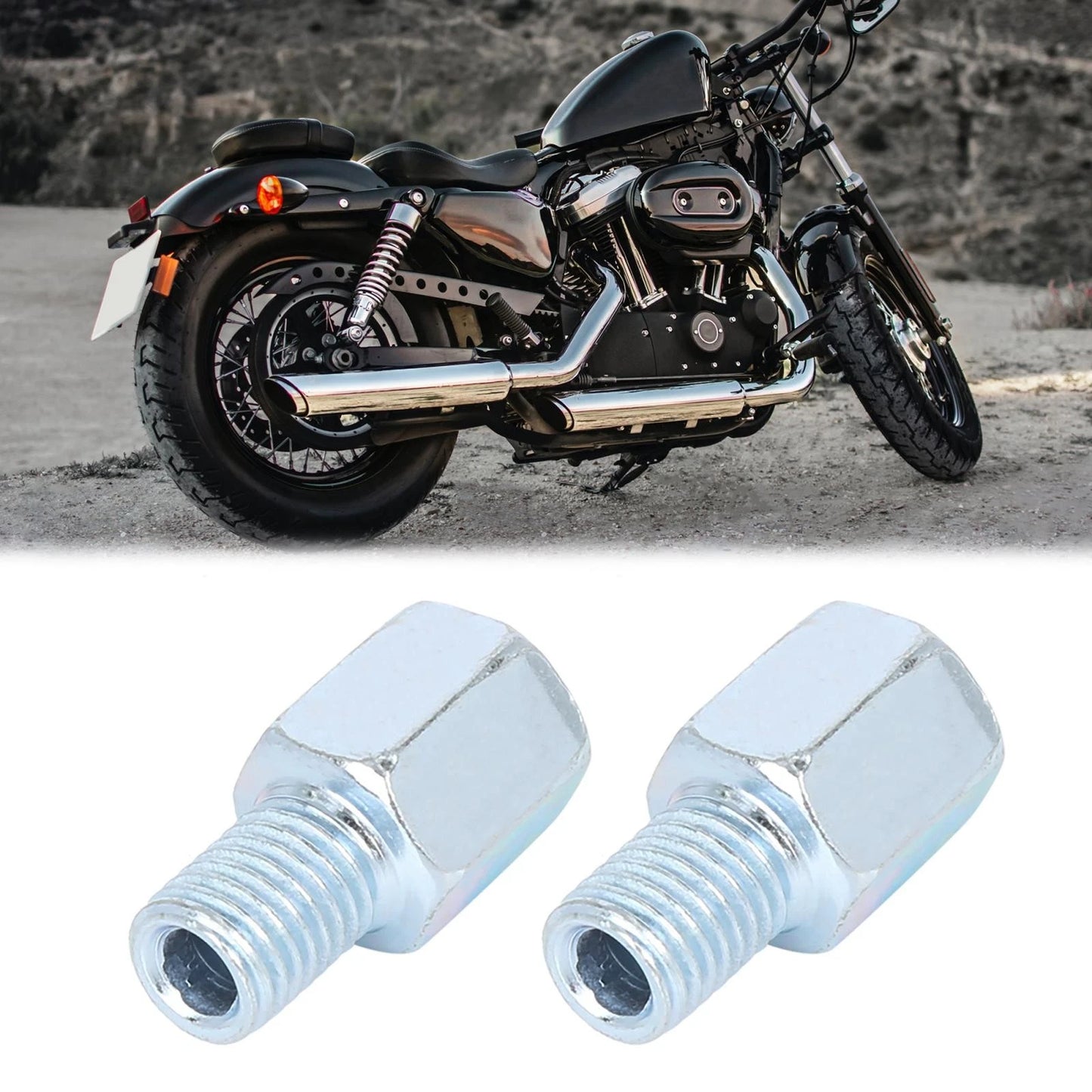 2pcs 10mm LH to 10mm RH Rearview Mirrors Adapter for Motorcycle Bike