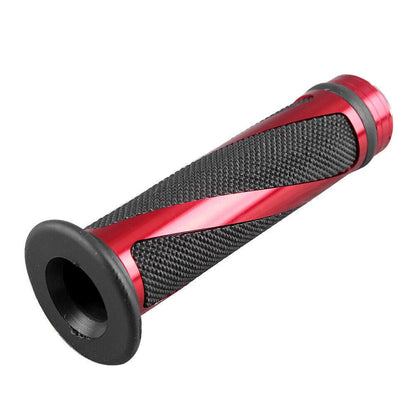7/8" Gel Rubber Hand Grips for Motorcycle Handle Bars Black & Red
