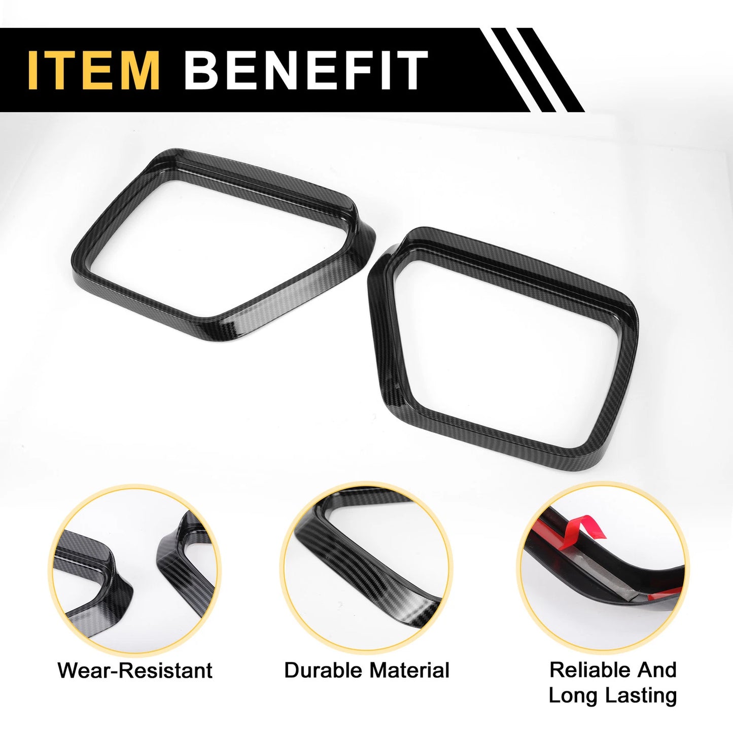 Carbon Fiber Side Door Mirror Visor Trim for Ford F-150 (2021-2024)