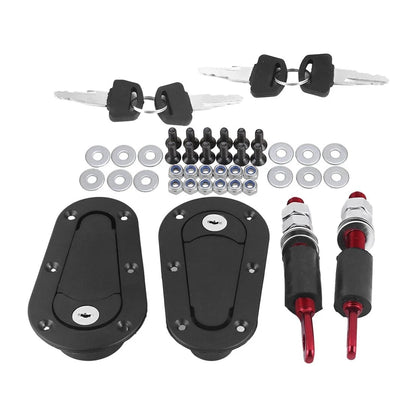Flush Mount Quick Release Hood Latch Pin Locking Kit for Universal Racing Car