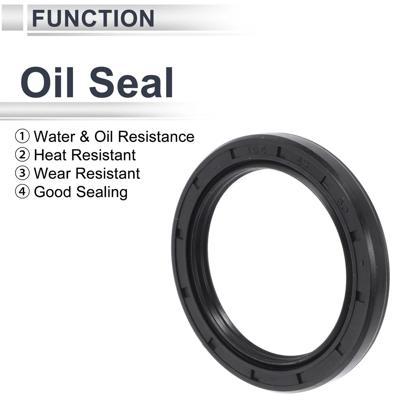 Oil Seal 45x60x7mm 5 Pcs Seal Ring Rotary Shaft Seal NBR Rubber for Vehicles