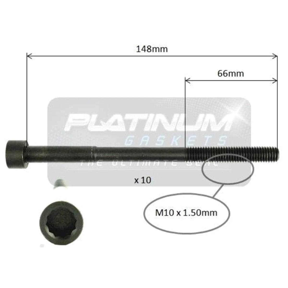 2 x Engine Cylinder Head Bolt Set for Corolla ZRE152 ZRE182 (2007–2018)