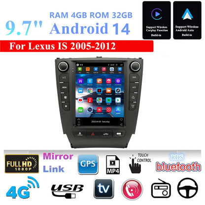 9.7'' Android Car Stereo GPS Radio for Lexus IS IS200 IS220 IS250 (2005-2012)