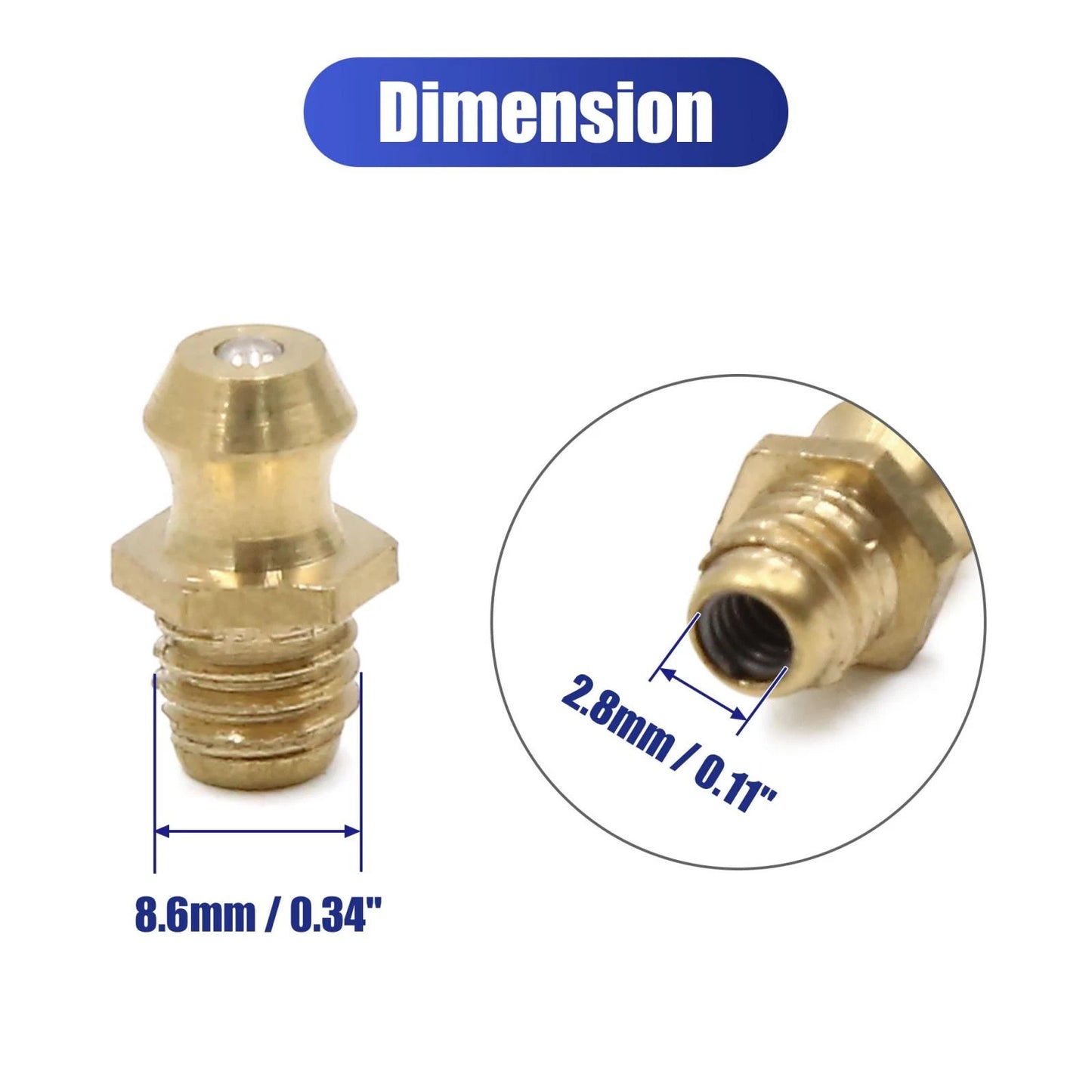 Grease Nipple Fitting 20 x M6x1 for Motorcycle