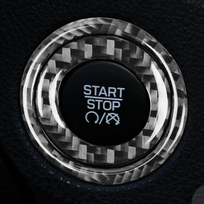 Carbon Fiber Engine Start Push Button Ring Trim for 2015-2020 Dodge Challenger
