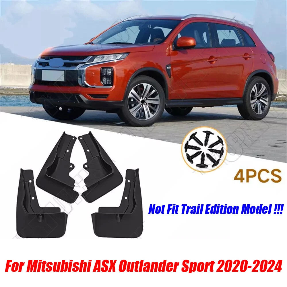 4x Mud Flaps Splash Guards for Mitsubishi ASX Outlander Sport (2020–2024)