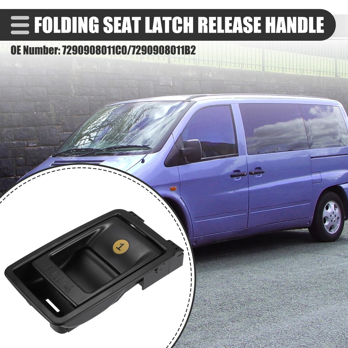 Seat Latch Release Handle for Toyota Sienna (2014-2018) Black