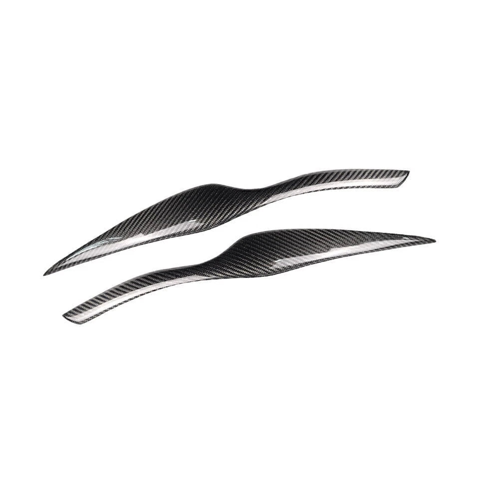 2 x Carbon Fiber Headlight Eyebrow Trims for BMW E90 E91 (2006-2011)