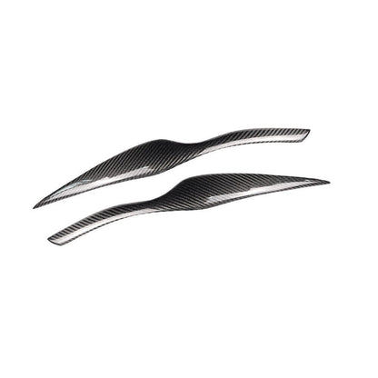 2 x Carbon Fiber Headlight Eyebrow Trims for BMW E90 E91 (2006-2011)