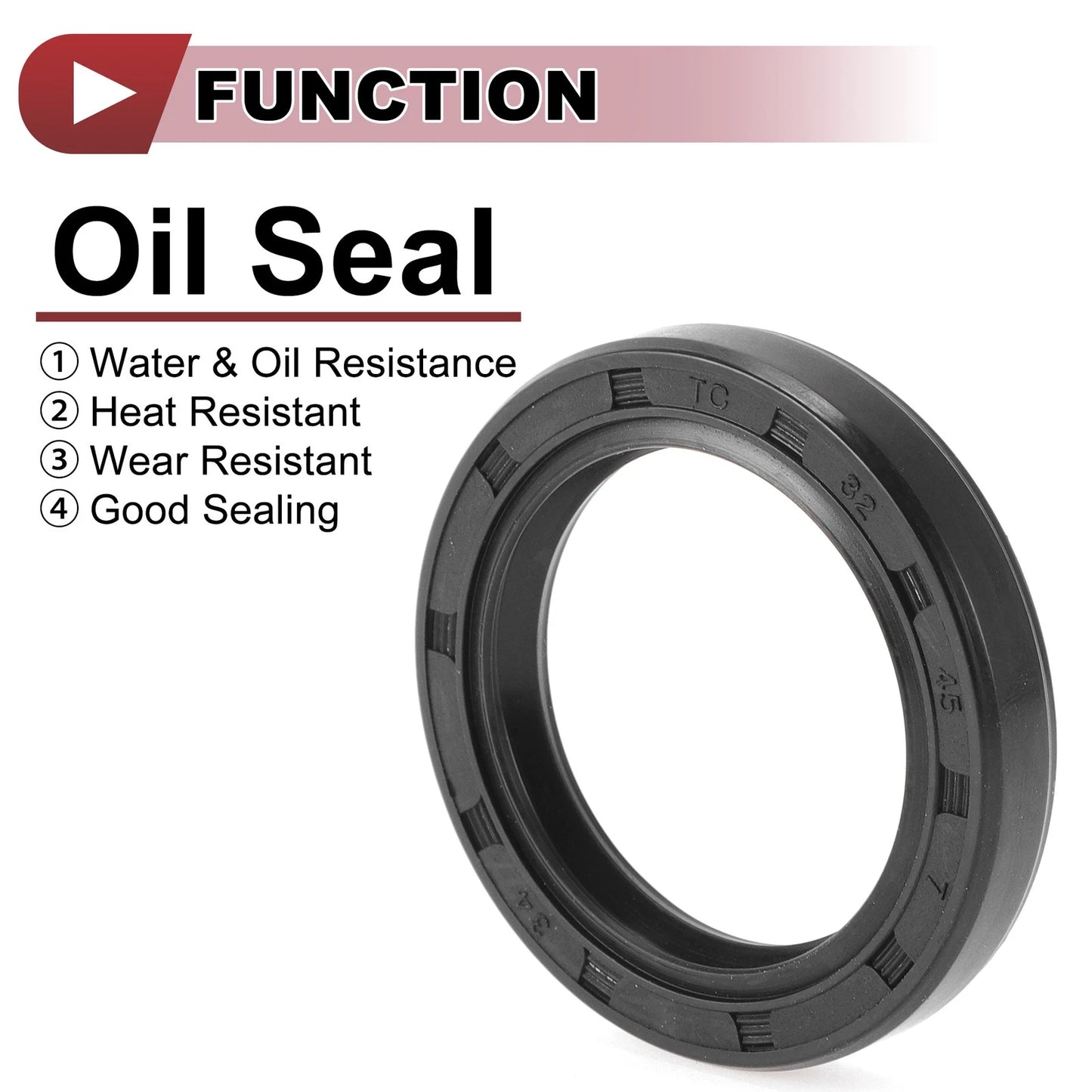 Rotary Shaft Seal/32x45x7mm/Oil Seal 70D Black, 5 x for MakeModel