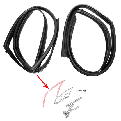 Front Door Glass Run Channel Set for Toyota Hilux2005-2015
