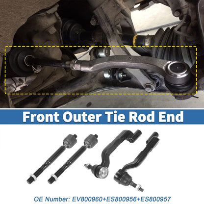 4 x Front Inner Outer Tie Rod End Links for Chrysler 300 & Dodge Charger