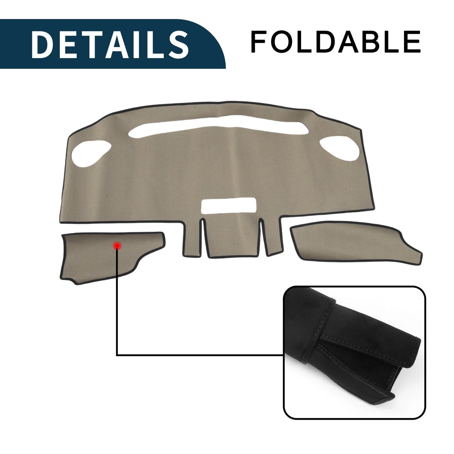 Dashboard Cover Mat for Mazda Flair Wagon (2012-2020) Black 1 Set