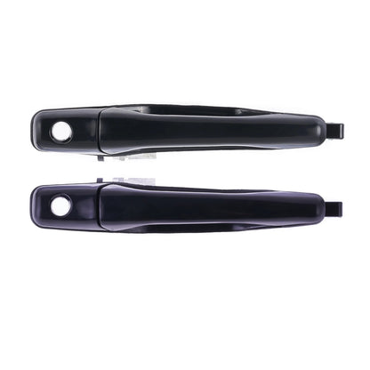 2 x Door Handle Outer Black for Mitsubishi Lancer (2002–2007)