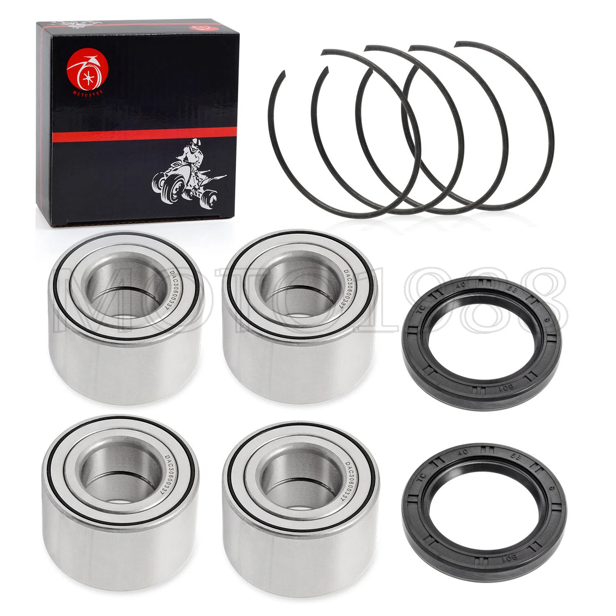 Front & Rear Wheel Bearings Seal Kit for Can-Am Maverick 1000R/Max 2013-16