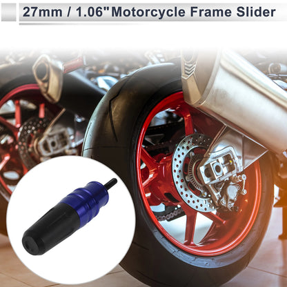 16mm Aluminum Alloy Motorcycle Slider Frame Bolt Nut 1 Set Blue for Make Model