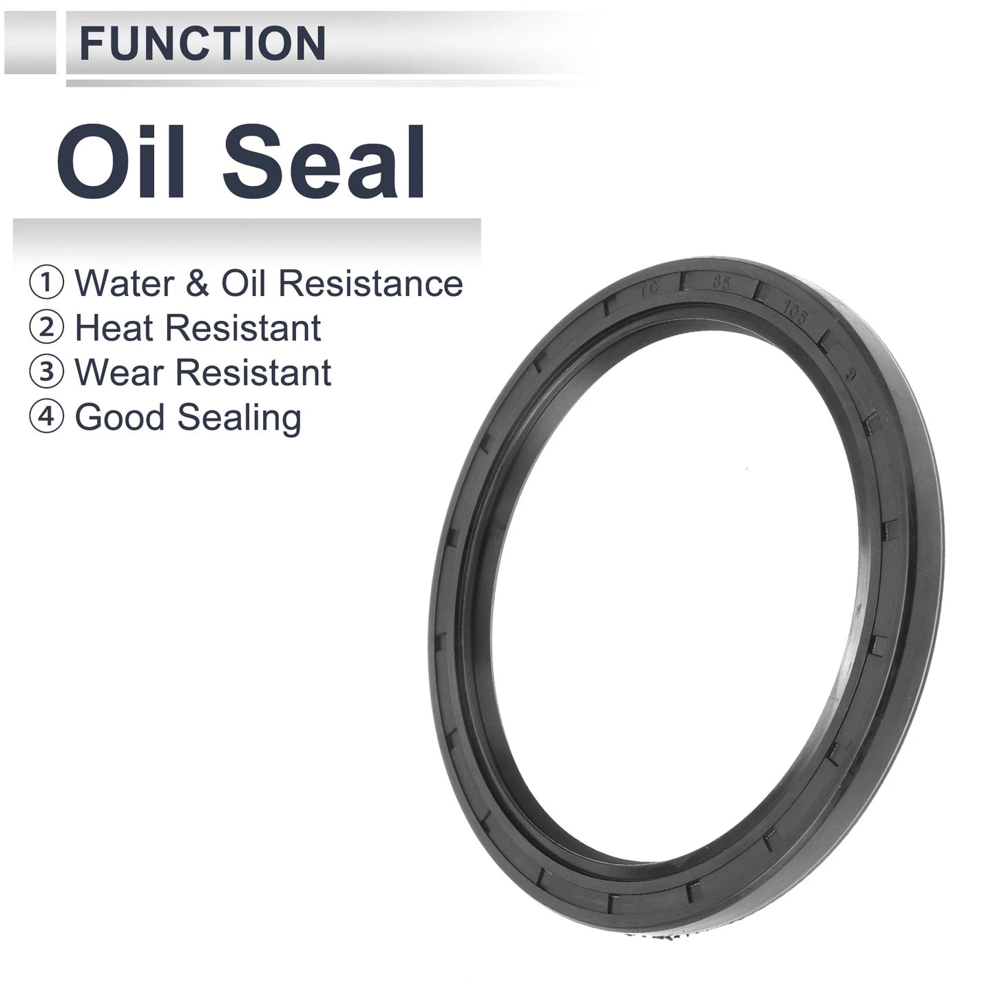 Oil Seal Rotary Shaft Seal Nitrile Rubber 85x105x8mm Black 5 Pcs