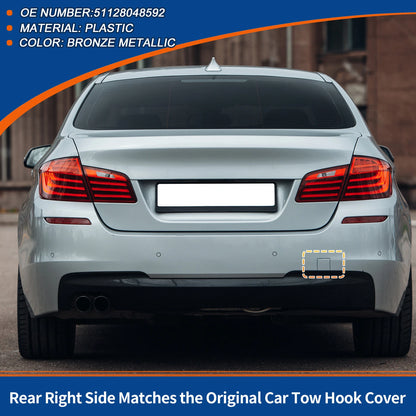 Rear Tow Hook Cover for BMW 5 Series (2011-2017) Bronze Metallic