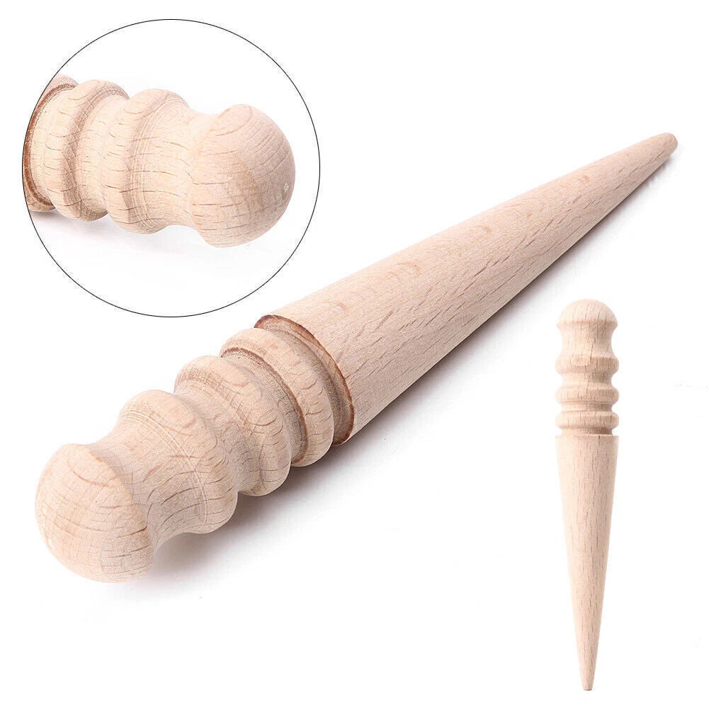 Round Shape Wood Edge Slicker for Leather Edge Polishing - 1pc