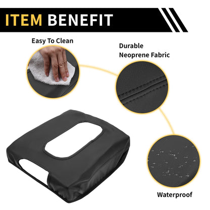 Center Console Cover for GMC Sierra 1500 Microfiber Leather Black