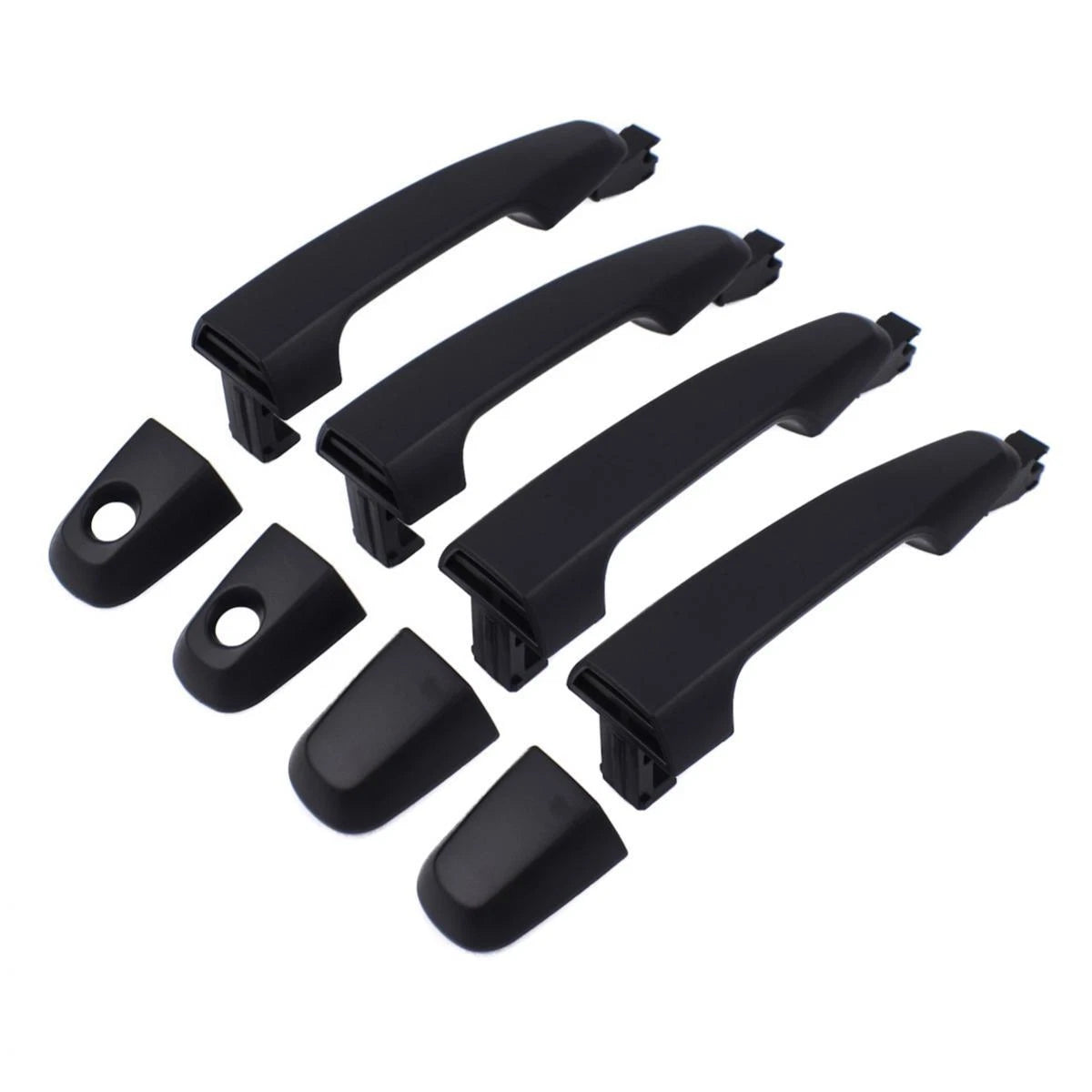 Exterior Door Handle Black Set 4 Fits Mitsubishi L200 Triton Pickup 2005-14 D06