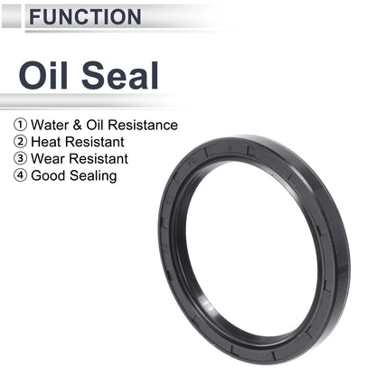 Oil Seal 60x75x8mm NBR Rubber Black 5 Pcs for Automotive